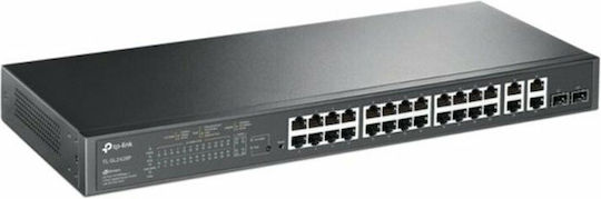 TP-LINK TL-SL2428P v1 Unmanaged L2 PoE+ Switch με 28 Θύρες Ethernet και 2 SFP Θύρες
