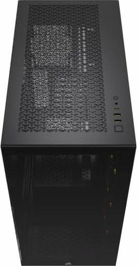 Corsair ICUE LINK 3500X Gaming Midi Tower Κουτί Υπολογιστή με Πλαϊνό Παράθυρο και RGB Φωτισμό Μαύρο