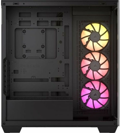Corsair ICUE LINK 3500X Gaming Midi Tower Κουτί Υπολογιστή με Πλαϊνό Παράθυρο και RGB Φωτισμό Μαύρο