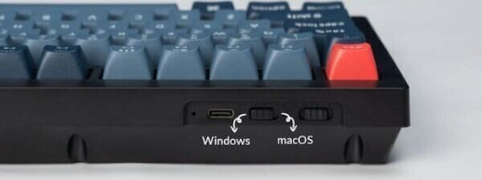 Keychron V1M-D4 Max QMK/VIA V1M-D4 Безжична Гейминг Механична Клавиатура 75% с Gateron Jupiter Banana превключватели и RGB осветление (Международен английски език) Карбон Черна