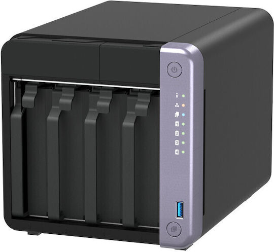 QNap TS-432X NAS Tower with 4 slots for SSD and 2 Ethernet ports