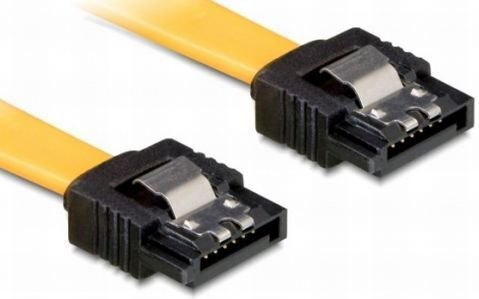 DeLock 7-Pin SATA III to 7-Pin SATA III Cable 0.1m Yellow (82797)