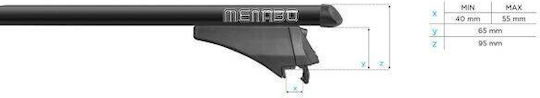 Bare transversale Menabo Tiger Black Peugeot 3008 2016-2020