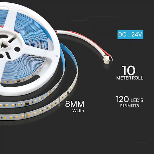 V-TAC Bandă LED 24V Alb Natural Lumină 10m Tip SMD2835