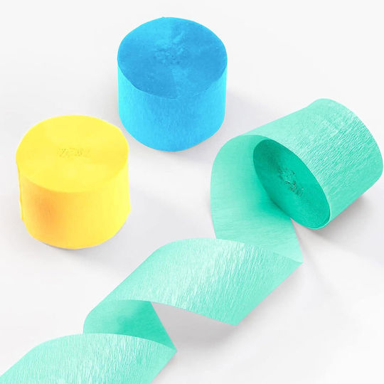 Thick Stretchable Crepe Ribbons Multicolour Set of 6 Pieces