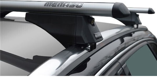 Menabo Tiger Silver XL Car Roof Bars for Audi A6 4G Allroad 2012-2014