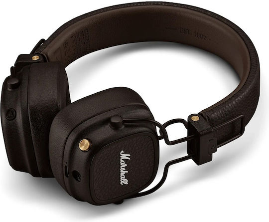 Marshall Major V Ασύρματα / Ενσύρματα On Ear Ακουστικά με 100 ώρες Λειτουργίας και Quick Charge Καφέ