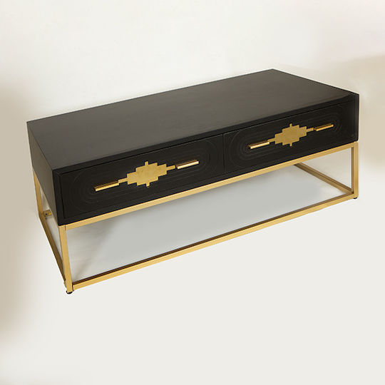 Central Coffee Table Black Gold