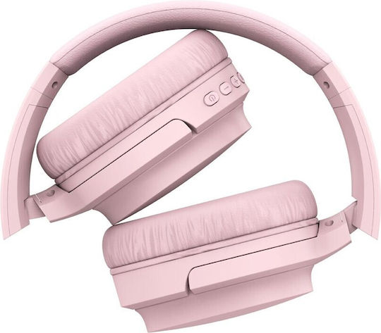 Havit I62 Ασύρματα / Ενσύρματα Over Ear Ακουστικά με 8 ώρες Λειτουργίας Ροζ