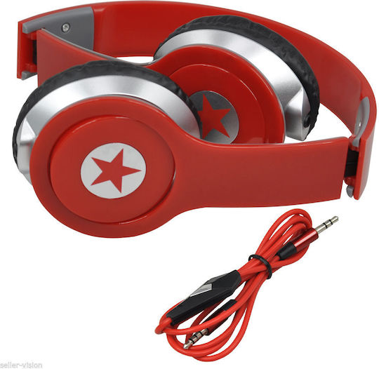 Wired On Ear Headphones Red