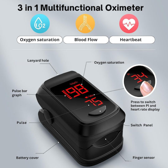 Profesional Oximetru Degetul Transparent