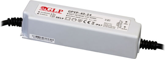 MPL Τροφοδοτικό LED Στεγανό IP67 Ισχύος 40W με Τάση Εξόδου 24V