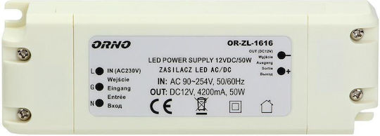 Orno LED-Netzteil IP20 Leistung 50W mit Ausgangsspannung 12V