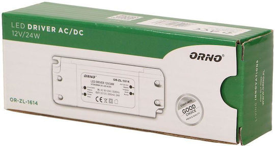 Orno LED-Netzteil IP20 Leistung 24W mit Ausgangsspannung 12V
