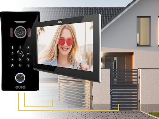 Eura Wireless Video Doorbell Wi-Fi Black