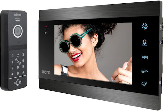 Eura Video-Türsprechanlage-Set Black