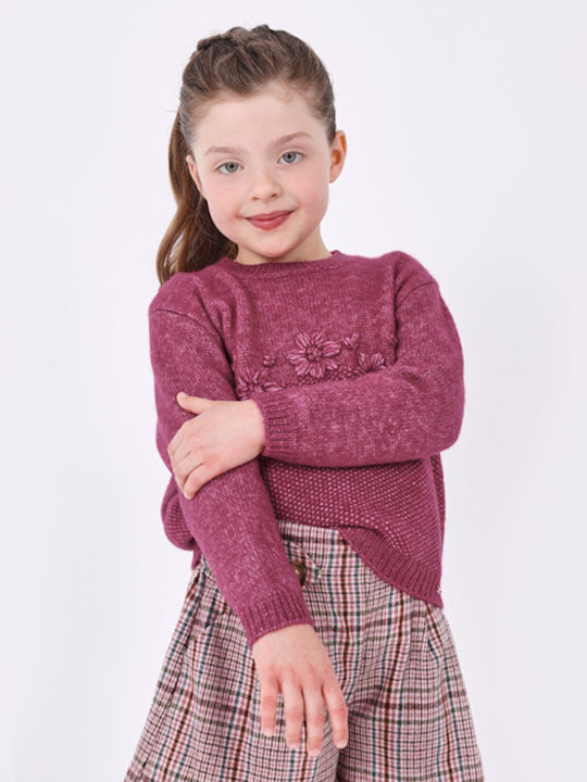 Kinderpullover Langarm Fuchsie
