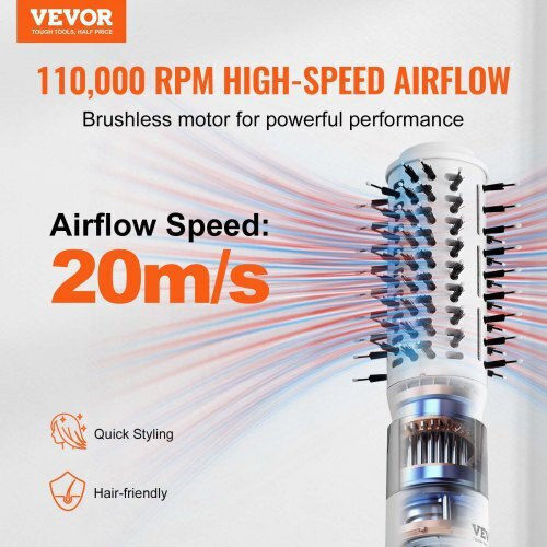 Vevor Ionisch Keramik Elektrische Haarbürste Luft 1200W