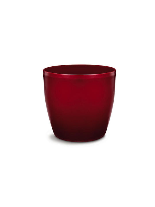 Atmosphera Roto Brillante Plant Pot Plastic Burgundy 28x28x26cm