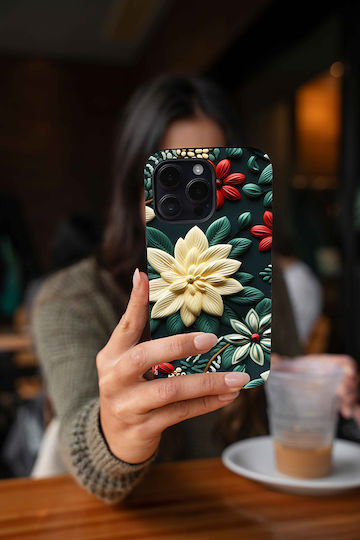 Sonique 3D Flower Series Case for Huawei P30 Lite Green