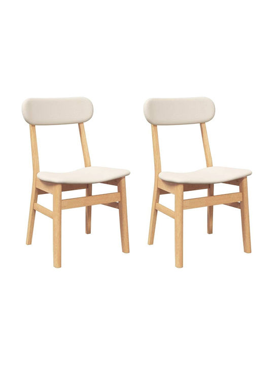 Dining Room Wooden Chair Coffee 47x47x81.5cm 2pcs