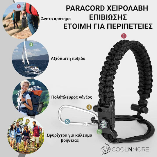Cool'NMore Jet Бутилка Термос Неръждаема Стомана Без BPA 750ml Черна с Мундщук Сламка Примка и Дръжка
