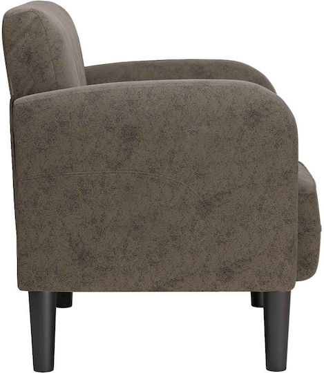 Armchair Made of Dark Gray Artificial Leather 69x67x70cm