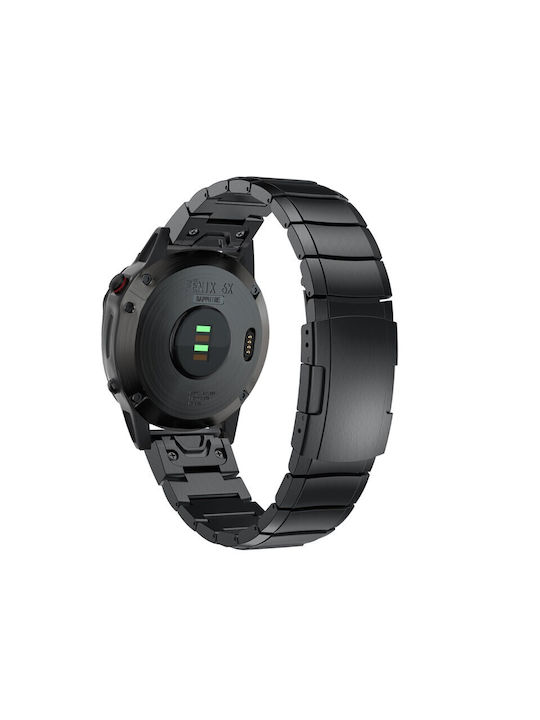 Strap Stainless Steel Garmin Fenix 5x 6x 7x 8 51mm Black