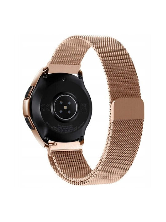 Strap Milanese Mesh Steel Golden Rose 20mm Samsung Galaxy Watch4/5/6/7/FE/4 Classic/6 Classic/5 Pro