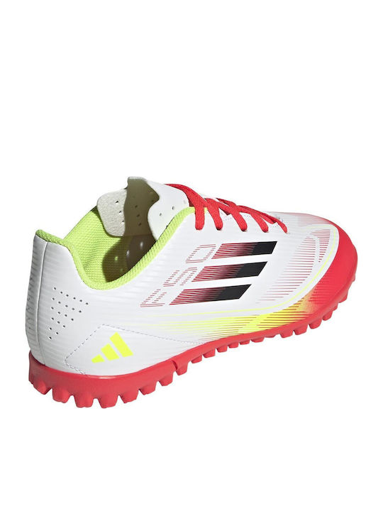 F50 Club Kids Turf Soccer Shoes Cloud White / Core Black / Solar Yellow