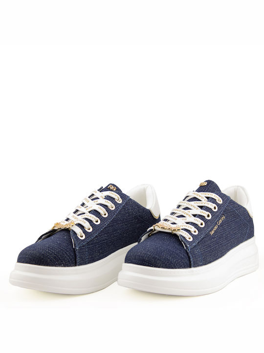 Renato Garini Sneakers Blue Denim / White / Lt Gold