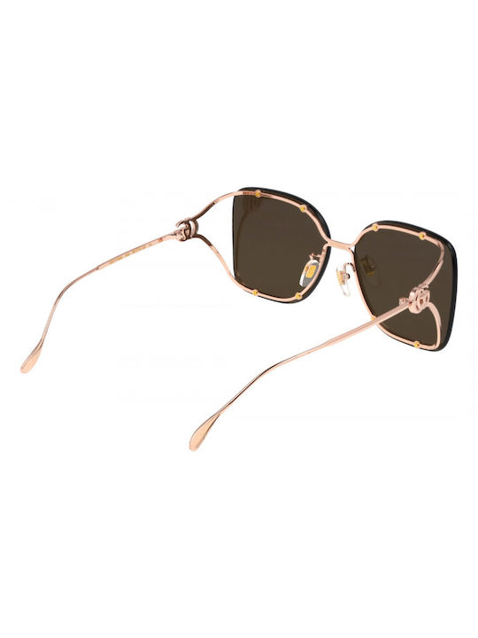 Gucci Feminini Ochelari de soare cu Rose Gold Cadru și Maro Lentilă GG1713SA-002