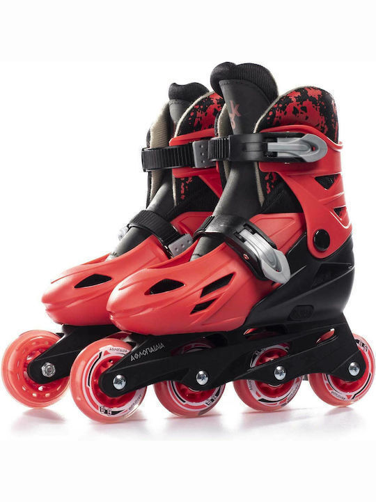 Athlopaidia Kids Adjustable Inline Rollers Red