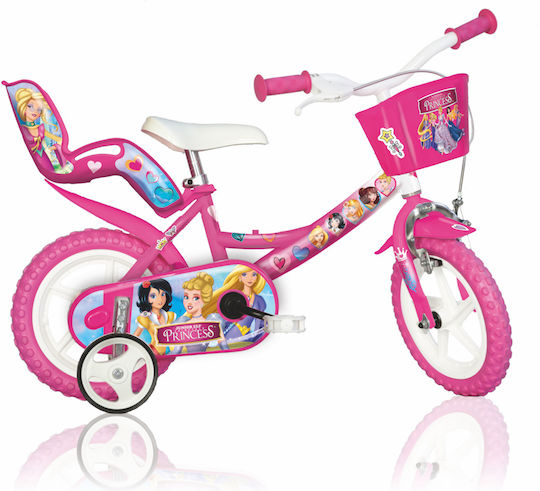 Dino Bikes Princess 12" Παιδικό Ποδήλατo Πόλης Ροζ