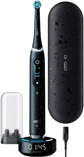 Oral-B iO Series 10 Luxe Edition Elektrische Zahnbürste mit Puls-Bewegung, Bürsten-Timer & Drucksensor Black Onyx