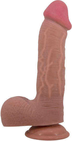 Pretty Love Sliding Skin Series Realistic Dildo Sliding Skin Suction Cup Brown 23.4 Cm Κωδικός Προϊόντος D-238282
