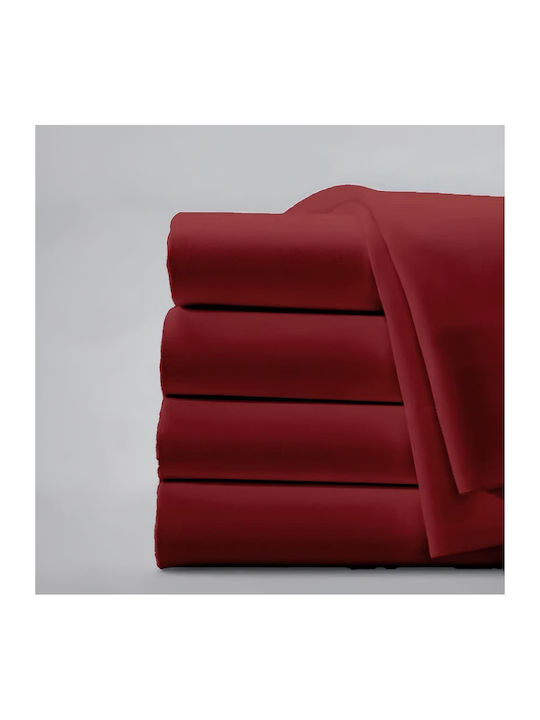 Ariete Комплект Плик за Завивка Памучен Кинг Сайз с 2 Калъфки 240x260 Satinport Burgundy