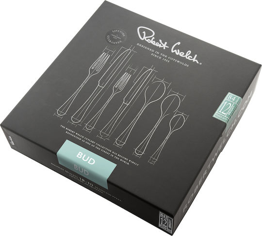 Robert Welch Cutlery Set Stainless Steel 18/10 Silver 84 Pieces