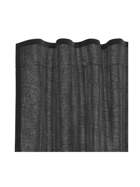 vidaXL Σετ Κουρτίνες με Τρέσα Μαύρες 140x225εκ.