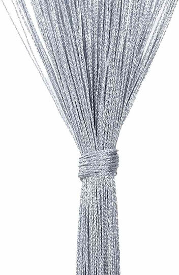 vidaXL Κουρτίνα Πόρτας από Ύφασμα Γκρι 100x250cm 4102049