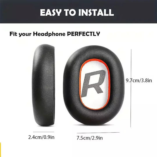 Комплект от 2 черни резервни наушници за Plantronics Backbeat Pro 2 Voyager 8200 UC черни