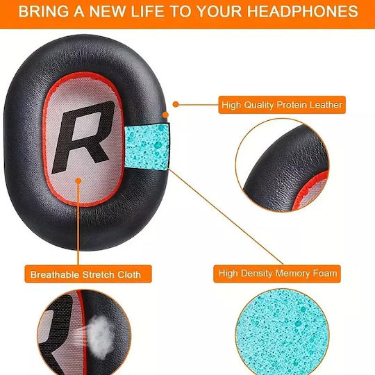 Комплект от 2 черни резервни наушници за Plantronics Backbeat Pro 2 Voyager 8200 UC черни
