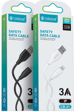 Celebrat Regular USB-A la Cablu Lightning 15W Alb 1m (CB-31A-L-WH)