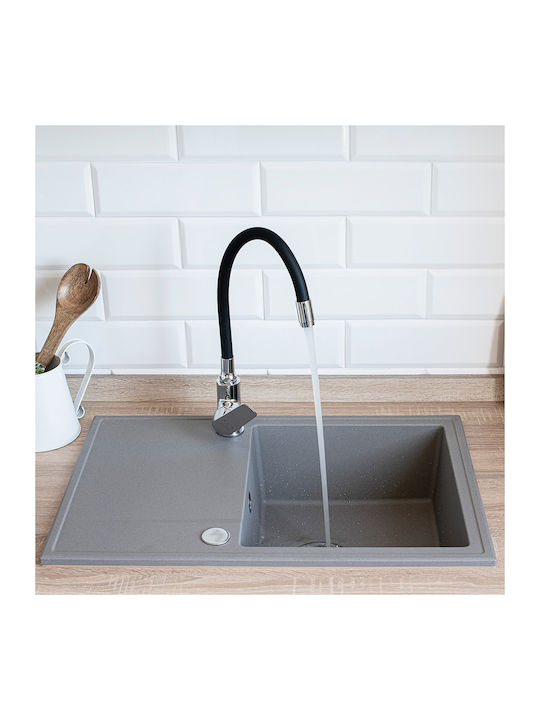 Kuchinox Drop-In Chiuvetă din Granit Sintetic L67xW44cm Gri