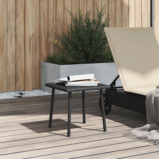 Tisch für kleine Außenbereiche Rattan Stabil Black 40x40x37cm
