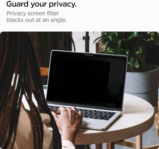 Protector din sticlă Spigen Sgp Safeview Privacy 9H Glas.tr Slim 1 pachet pentru Apple MacBook Pro 14" M3 2024/M2 2023/M1 2021 Afl06158