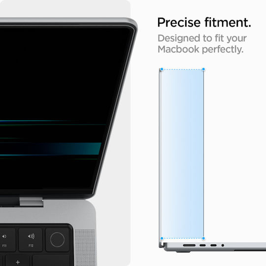 Protector din sticlă Spigen Sgp Safeview Privacy 9H Glas.tr Slim 1 pachet pentru Apple MacBook Pro 14" M3 2024/M2 2023/M1 2021 Afl06158