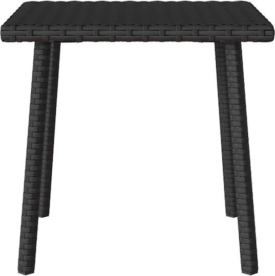 Tisch für kleine Außenbereiche Rattan Stabil Black 40x40x37cm