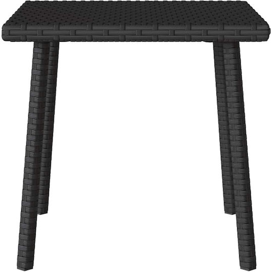 Tisch für kleine Außenbereiche Rattan Stabil Black 40x40x37cm
