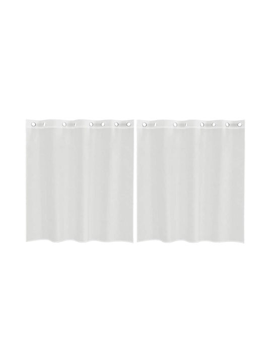 vidaXL Curtain Window with Grommet White 140x140cm